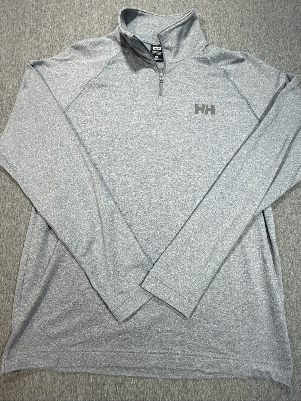 Helly Hansen Men’s Medium Light Gray Quarter-Zip Performance Pullover 1/4 Zip
